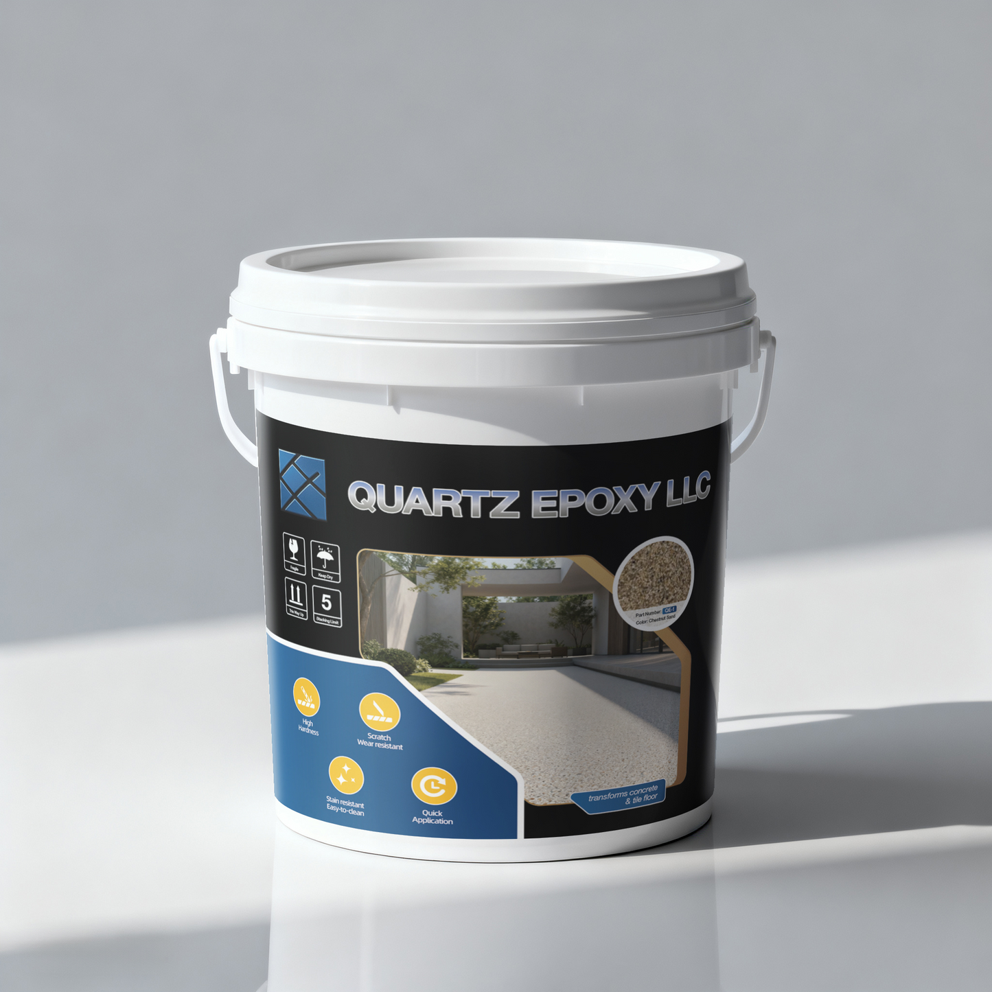 Outdoor Washed Stone Quartz Epoxy Floor Kit